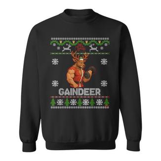 Christmas Ugly Sweater Fitness Gaindeer Christmas Sweatshirt | Mazezy