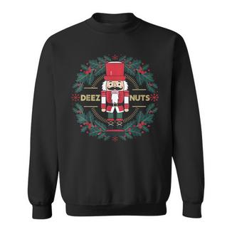 Deez Nuts Xmas Nutcracker Meme Ugly Christmas Sweater Sweatshirt - Thegiftio