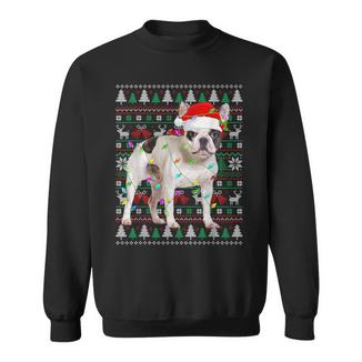 French Bulldog Christmas Pajama Ugly Sweater Santa Xmas Sweatshirt - Thegiftio