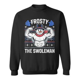 Frosty The Swoleman Ugly Christmas Sweater Gym Workout Tank Top Sweatshirt Unisex | Mazezy