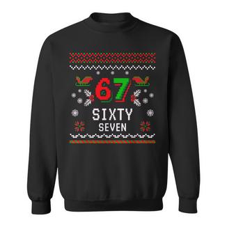 67 Six Seven Meme Ugly Christmas Sweater Sweatshirt - Thegiftio