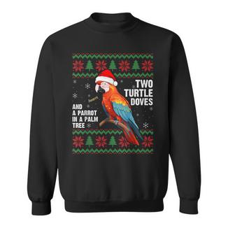 Christmas Tropical Parrot Ugly Christmas Sweater Sweatshirt - Thegiftio