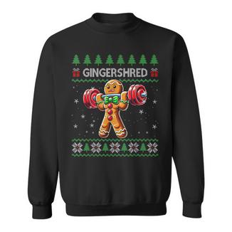 Gingershred Gym Christmas Ugly Sweater Gingerbread Workout Sweatshirt Unisex | Mazezy