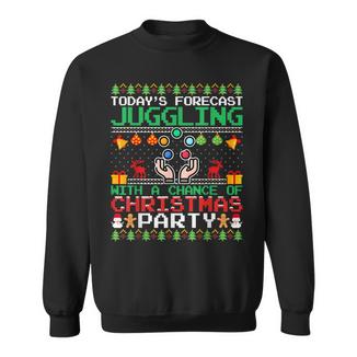 Juggling Christmas Party Juggling Juggler Ugly Christmas Sweatshirt Unisex | Mazezy