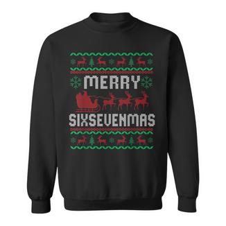 Merry Six-Sevenmas 67 Six Seven Ugly Christmas Sweatshirt - Thegiftio