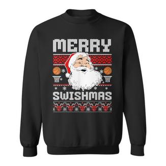 Merry Swishmas Basketball Xmas Ugly Christmas Men Boys Kids Sweatshirt Unisex | Mazezy