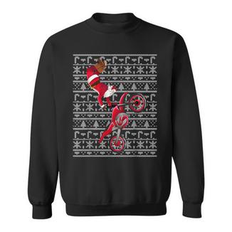Motocross Santa Claus Dirt Bike Freestyle Ugly Christmas Sweatshirt Unisex | Mazezy