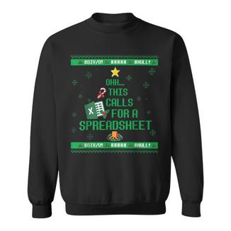 Oh This Calls For A Spreadsheet Christmas Sweater Excel Ugly Sweatshirt - Thegiftio