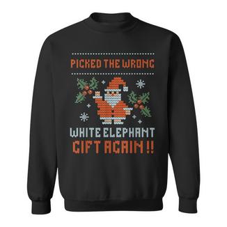 Picked The Wrong Elephant Ugly Christmas Sweatshirt Unisex | Mazezy