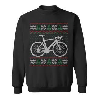 Road Bike Christmas Bicycle Ugly Sweater Cycling Cyclist Tank Top Sweatshirt Unisex | Mazezy