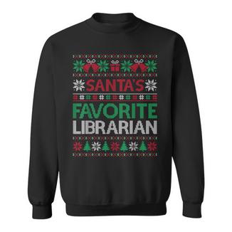 Santa Favorite Librarian Christmas Ugly Sweaters Family Xmas Sweatshirt - Thegiftio