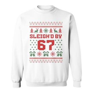 67 Santa Sleigh Ugly Christmas Sweatshirt - Thegiftio