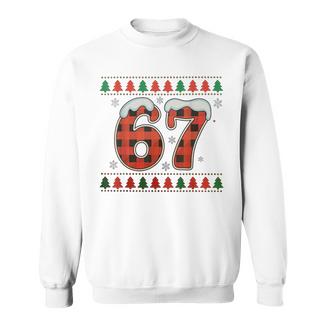 67 Six Seven Squad Meme Christmas Ugly Sweater Sweatshirt - Thegiftio