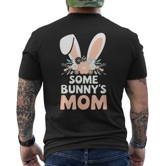 Some Bunny's Mom Cute Rabbit Family Birthday Men's T-shirt Back Print - Thegiftio