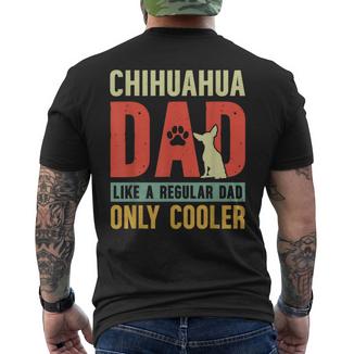 Chihuahua Papà Divertente Festa Del Papàintage Per Proprietario Cane T-shirt da uomo con stampa posteriore - Novitaregali