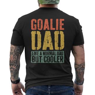 Goalie Dad Uomo Festa Del Papà Portiere Papà T-shirt da uomo con stampa posteriore - Novitaregali