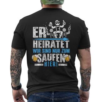 Junggesellenabschied Männer Jga Poltern Herren Jga T-Shirt mit Rückendruck - Geschenkecke