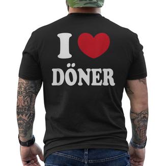 I Love Döner T-Shirt mit Rückendruck - Geschenkecke