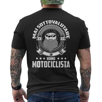 Motociclista Nonno Festa Del Papà Regalo Papà Motociclista T-shirt da uomo con stampa posteriore - Novitaregali