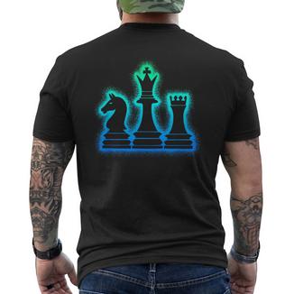 Schachfigurenchachspiel Kinder Herren Jungenchach T-Shirt mit Rückendruck - Geschenkecke