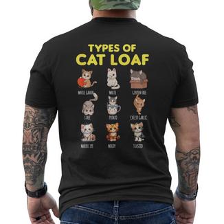 Types Of Cat Loaf Cute Kitten Kawaii Cats Cat Lover メンズTシャツ バックプリント - Kawaiitshirt