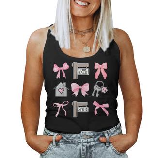 Cute Realtor Bow Coquette Real Estate Agent Woman Mother Day Women Tank Top | Mazezy