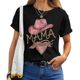 Mama Cowgirl Howdy Rodeo Western Birthday Party Mom Women Women T-shirt - Thegiftio