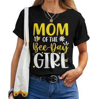 Mom Of The Bee Day Girl Birthday Party Family Matching Women T-shirt - Thegiftio