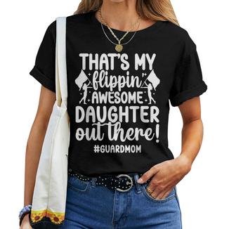 Proud Color Guard Mom Of A Color Guard Member Guard Mama Women T-shirt - Thegiftio