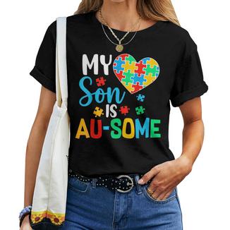 My Son Is Au-Some Autism Mama Acceptance Awareness Mom Women T-shirt - Thegiftio
