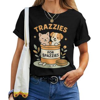 Veterinary Vet Tech Dog Cat Mom Trazzies For Spazzies Women T-shirt - Thegiftio