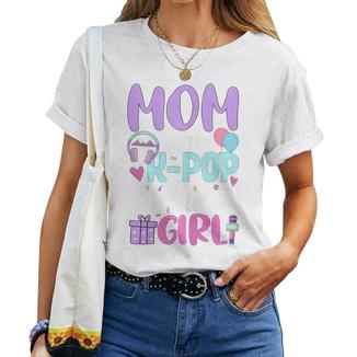 Mom Of The K Pop Birthday Girl Korean Pop Birthday Party Women T-shirt - Thegiftio
