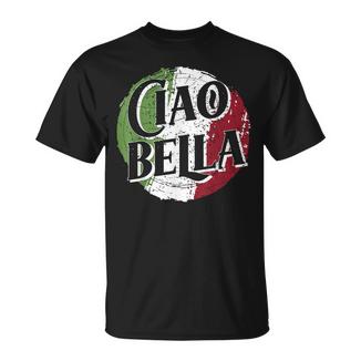 Ciao Bella Mit Italienischer Flagge Italienisches T-Shirt - Geschenkecke