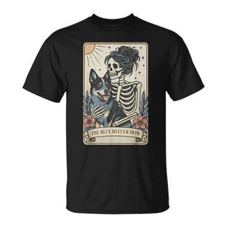 Cute Blue Heeler Dog Mom Tarot Card Skeleton Mama Dog Pet T-Shirt - Thegiftio