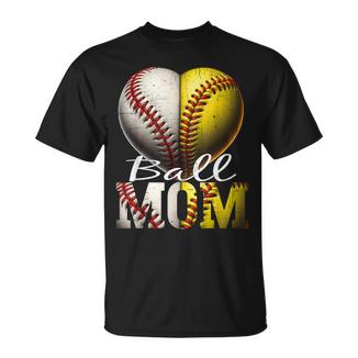 Ball Mom Softball & Baseball Baseball Softball T-Shirt - Thegiftio