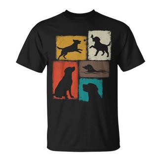 Labrador Vintage Collage Retriever Lab Dad Mom Dog Lover T-Shirt - Thegiftio