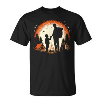 Padre Hijoenderismo Montaña Camping Amigos Papá Hijo A Juego Camiseta unisex - Regaloses
