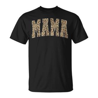 Retro Varsity Mama Mom Leopard Cheetah Mother's Day T-Shirt | Mazezy