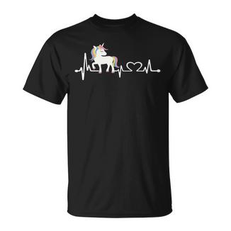 Unicornio Heartbeat Unicornio Para Hombre Unicornio Para Camiseta unisex - Regaloses
