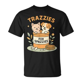 Veterinary Vet Tech Dog Cat Mom Trazzies For Spazzies T-Shirt - Thegiftio
