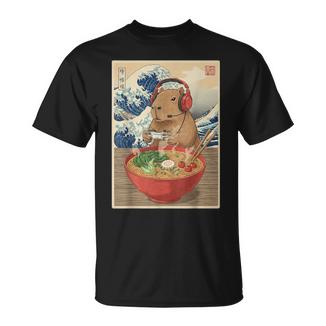 かわいい かわいい 日本人 ゲーマー 面白い ラーメン レトロ カピバラ Tシャツ - Kawaiitshirt
