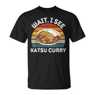 ヴィンテージ カツカレー 待つ カツカレー 和食 Tシャツ - Kawaiitshirt