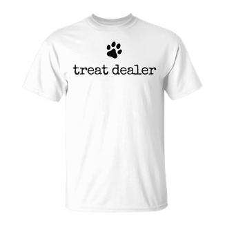 Dog Treat Dealer Vintage Pet Print Dog Dad Mom T-Shirt - Monsterry