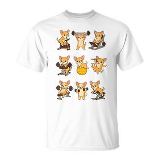 面白いtシャツ 犬 チワワ 筋トレ ジム イヌ グッズ かわいい おもしろtシャツ 面白い 服 ネタ 運動 Tシャツ - Kawaiitshirt